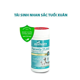 Viên uống nhau thai cừu Goodhealth Placenta 25000 hộp 60 viên - Giảm thâm nám, Phục hồi da và chống lão hóa