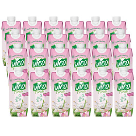 Thùng 24 hộp Nước dừa Vico Fresh Hương vị Sen