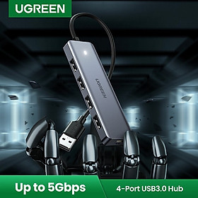 Hub chia 4 cổng USB 3.0 hỗ trợ cấp nguồn Micro USB chính hãng Ugreen 50985 hàng chính hãng