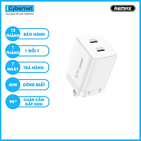 Hình ảnh Củ sạc nhanh 40W 2 cổng Type-C Remax RP-U33 - Hàng chính hãng