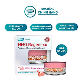 Serum mờ nếp nhăn, giúp da săn chắc - Tế bào gốc thực vật Iris & Hibiscus - NNO REGENEXX Mega We Care (30 viên)