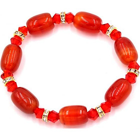 Chuỗi tay đá thạch anh đỏ FSOO7