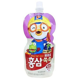 Nước hồng sâm Pororo trẻ em vị nho 100ml