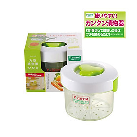 Combo Hộp Muối Dưa Cà Thông Minh + Thớt Dẻo Màu Trắng (Có Viền) - Nội Địa Nhật Bản