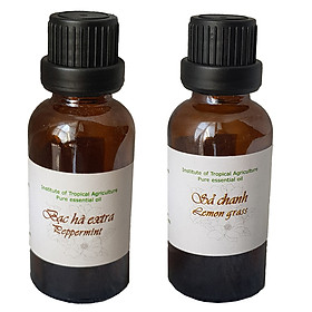 Combo 2 chai tinh dầu (Sả chanh - Bạc hà) 10ml Viện nông nghiệp nhiệt đới