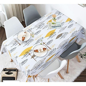 Khăn trải bàn chống thấm nước họa tiết lá vàng KB34(140x180cm)