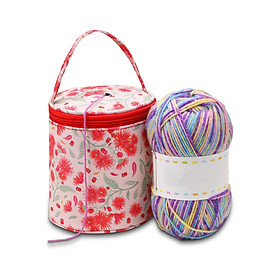 Yarn Storage Bag Zipper Closure Travel Knitting Bag Tote for Knitting Lovers