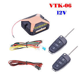 Hình ảnh Bộ khóa cửa thông minh khóa điều khiển từ xa đóng mở cửa xe hơi 12V Chìa khóa gấp, Bộ lock cửa xe hơi, Remote đóng mở cửa ô tô từ xa Mẫu VTK-06