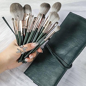 Bộ Cọ 14 cây Siêu Mềm tặng túi chia cọ Cao cấp Lông Mền Xịn ăn phấn Hidati chính hãng