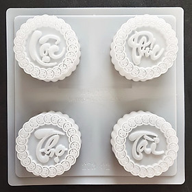Mua Khuôn ép xôi  làm bánh  rau câu  khuôn trung thu Phúc Lộc Thọ Tài – Loại 10 cm - Mã số 1006