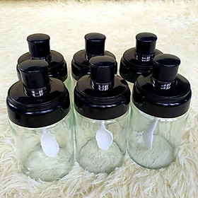 Mua Bộ 2 Hủ/Lọ Đựng Gia Vị Thủy Tinh Có Kèm Muỗng/Thìa Tiện Lợi