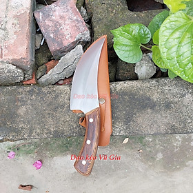 Mua Dao bầu hình s thép nhíp xe vân nổi rèn thủ công thép trắng ko han gỉ