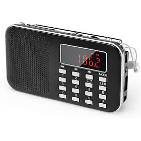 Túi FM Radio Radio Mini với đèn pin LED, Đài phát thanh kỹ thuật số