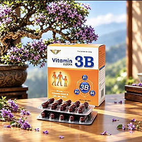 Vitamin 3B Euzofa, hộp 100 viên nang mềm, hỗ trợ giảm mệt mỏi, căng thẳng do thiếu vitamin nhóm B
