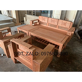 Mua BỘ BÀN GHẾ GỖ SỒI PHÒNG KHÁCH giá đã bao gồm phí ship