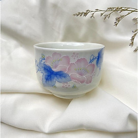 Mua 8x5.5 Cốc nhật hoa hồng lá xanh màu kem SVG5632