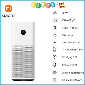Mua Máy Lọc Không Khí XIAOMI Mi Air Purifier 4 Pro  Cảm Ứng Khử UV  Kết Nối App  Phù Hợp Không Gian 60 m2 - Hàng Chính Hãng