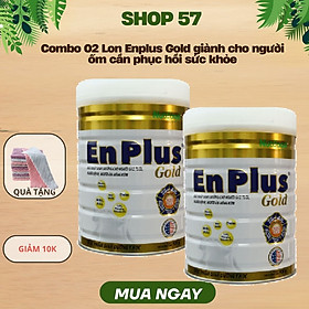 Combo 2 hộp Sữa Bột Nutifood Enplus Gold (900g) – DD hàng ngày cho người trưởng thành, Đặc biệt cho người bệnh-Tặng combo 2 khăn đa năng mềm mịm
