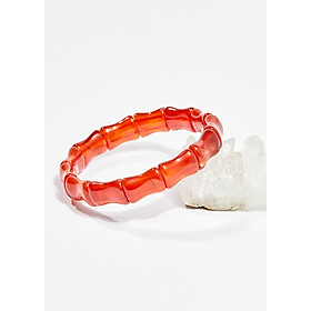 Vòng tay phong thủy đốt trúc đá mã não đỏ 16x12mm mệnh hỏa , thổ - Ngọc Quý Gemstones