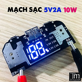 Mua Mạch Sạc Dự Phòng 10W Hiển Thị LCD Đen