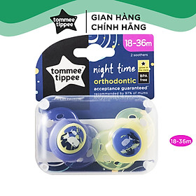 Ty ngậm dạ quang cho bé Tommee Tippee Night Time 18-36 tháng vỉ đôi - Cá