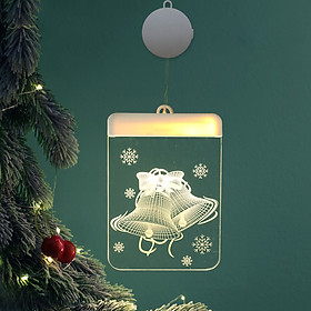 Dây Treo Đèn LED 3D Hình Cây Thông, Chuông Trang Trí Giáng Sinh, Noel, Năm Mới
