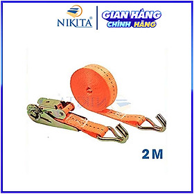 Mua Dây chằng hàng  buộc hàng tăng đơ có móc  màu cam bản 2.5cm chiều dài 2-6m - NIKITA