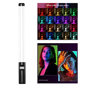 7 Colors RGB Handheld LED Video Light Stick Photography Light, with Built-in Rechargeable Battery And L