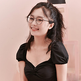 Gọng Kính Cận Kim Loại Mảnh Mắt Tròn U2998 - Gọng Kính Mắt UDANY Titan Cao Cấp