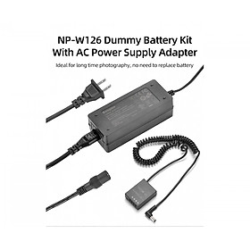 BỘ PIN GIẢ KINGMA NP-W126 VỚI BỘ CHUYỂN ĐỔI NGUỒN ĐIỆN EU PLUG POWER ADAPTER- Hàng chính hãng