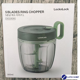 Mua Dụng Cụ Băm Nhỏ Thực Phẩm  Xay Cắt Rau Củ  Nghiền Thịt Bằng Tay LocknLock CKS-314GRN (900ml) - Màu Xanh