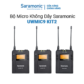 Bộ Micro Thu Âm Không Dây Saramonic UWMIC9 KIT2 - Quay Phim / Livestream / Vlog - Hàng Chính Hãng 