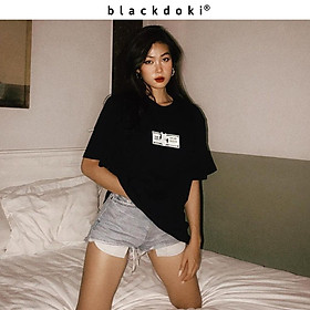 Áo thun nữ BLACKDOKI-MERCI 2 , áo phông nữ basic form rộng tay lỡ cá tính hiện đại chất cotton dày dặn