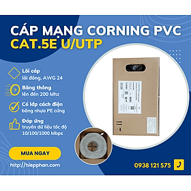 Thùng cáp mạng CAT.5E UTP PVC 305m Corning - Hàng nhập khẩu