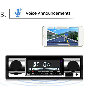 Máy Nghe Nhạc Trên Xe Hơi Kết Nối Bluetooth Có Màn Hình Lcd