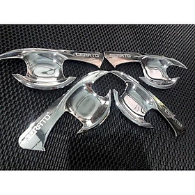 KIA CERATO 2019-2020: ốp tay nắm, hõm cửa mạ crom loại dày-ốp trang trí phụ kiện xe ô tô