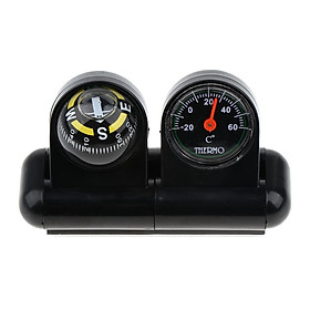 2 in 1 Removable Car Compass And Thermometer Adhesive Van Truck Vehicle Boat