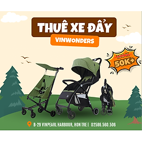 Voucher cho thuê xe đẩy em bé du lịch gấp gọn Vinpearl nha trang