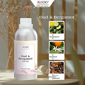Tinh Dầu Nước Hoa Kodo Oud & Bergamot Hương Gỗ Thanh Mát - Làm Thơm Phòng, Không Gian, Quần Áo - Signature Collection - 10/50/100/500ml