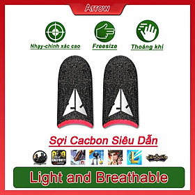 Mua Bao tay chơi game ff siêu nhạy Arrow Sợi Cacbon siêu dẫn Găng tay Mobile cảm ứng chống mồ hôi chống trượt - Bộ 2 ngón màu viền ngẫu nhiên - Hàng nhập khẩu
