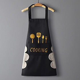 Mua Tạp Dề Nhà Bếp Chữ Cooking Có Chỗ Lau Tay Chống Thấm Nước Có Túi Bỏ Đồ Tiện Dụng