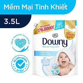 Nước Xả Vải Downy Mềm Mại Tinh Khiết (3.5L/ Túi)