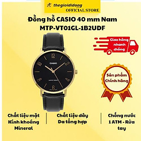 Đồng hồ CASIO 40 mm Nam MTP-VT01GL-1B2UDF - Hàng Chính Hãng