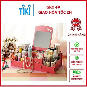 Mua Kệ để bàn đựng đồ trang điểm nhiều ngăn có gương GROFA - Hàng chính hãng (Giao màu ngẫu nhiên)