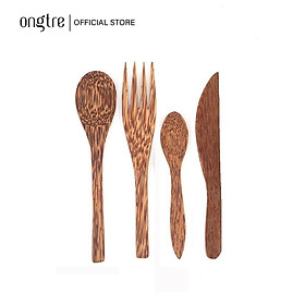 Mua Bộ Muỗng  thìa  dĩa ONGTRE bằng gỗ Dừa tự nhiên thân thiện môi trường