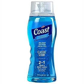 Sữa Tắm Gội Coast Classic Scent Dành Cho Nam 532ml - USA