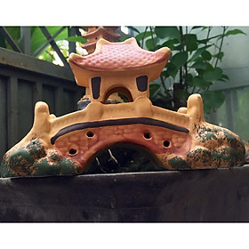 Hình ảnh Cây Cầu đình size vừa Trang Trí Hồ Cá, Bể Cá-Hòn Non Bộ.