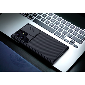 Ốp lưng chống sốc bảo vệ camera cho Samsung Galaxy S23 Ultra hiệu Nillkin Camshield Pro chống sốc cực tốt, chất liệu cao cấp, có khung & nắp đậy bảo vệ Camera - Hàng nhập khẩu