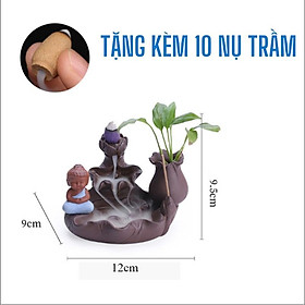 Thác khói trầm hương Như Lai Toạ Thiền tặng 10 nụ trầm