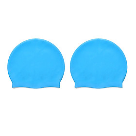 Combo 2 Nón Bơi Mũ Chụp Đầu Khi Bơi Trùm Tai Ngăn Nước Silicone Cao Cấp